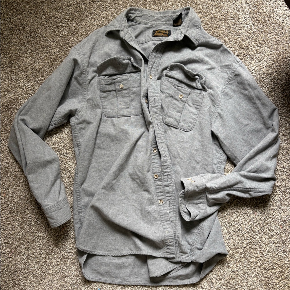 Eddie Bauer Gray Lightweight Shirt Jacket